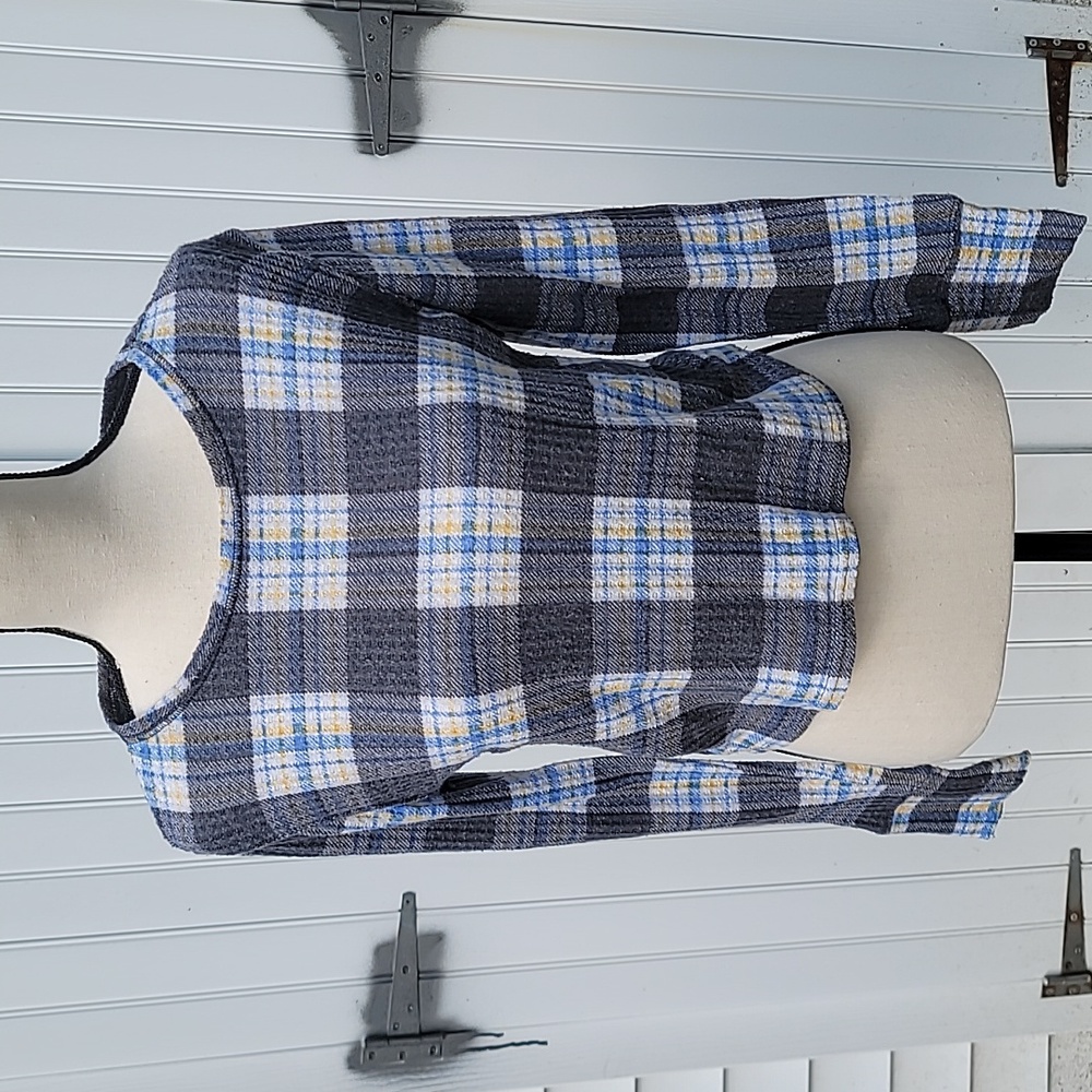 Rose + Vine plaid top